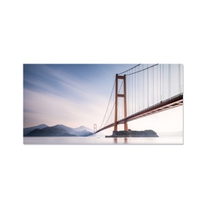 Tablou Canvas - Podul Brooklyn, Rasarit, Oras, Ocean, 50 x 100 cm