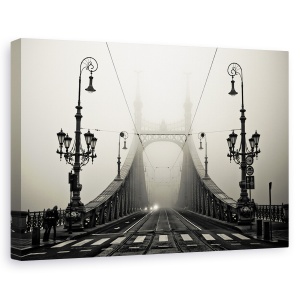Tablou canvas - Podul, Budapesta, Ungaria, Lampi, 60 x 90 cm