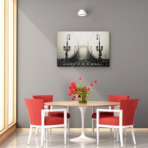 Tablou decorativ pânză Podul Budapesta cu Lămpi 60x90 cm