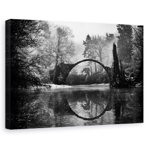 Tablou canvas - Podul Diavolului, Pod, Germania, Kromlau, Lac, 40 x 60 cm