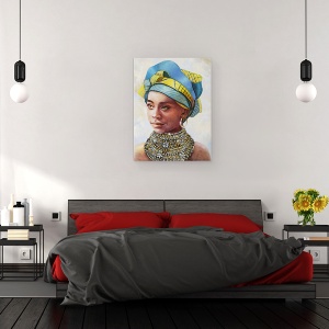 Tablou canvas - Portret African 1, 60 x 80 cm - Img 3