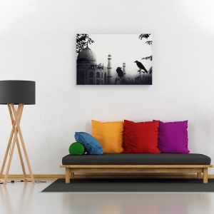 Tablou canvas - Poveste Despre Doi Indragostiti, India, Agra, Calatorie, Monument, Pasare, 60 x 90 cm - Img 2