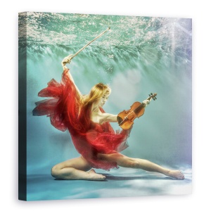 Tablou Canvas - Preludiu, Subacvatice, Muzica, Instrument, Suprafata, 90 x 90 cm