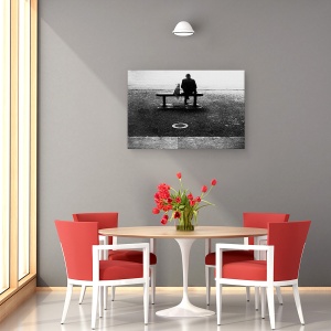 Tablou canvas - Prieteni, Om, Caine, Prieten, 60 x 90 cm - Img 4