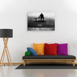 Tablou canvas - Prieteni, Om, Caine, Prieten, 80 x 120 cm - Img 2