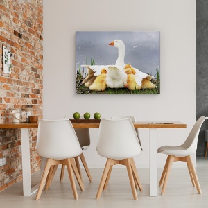 Tablou Canvas - Protectia Mamei, Gasca, Pui, 50 x 70 cm - Img 4