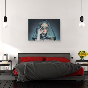 Tablou canvas - Rabin, Portret, Faraon, Egiptean, Veil, Palarie, 80 x 120 cm - Img 3