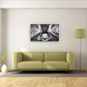 Tablou canvas - Regele Norocului, Decadent, Vechi, Urban, Beton, Rupt, 50 x 80 cm - Img 2