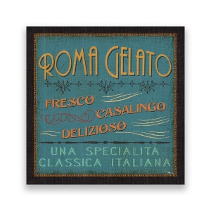 Tablou Canvas - Roma, Gelato, Panou, Retro, 60 x 60 cm