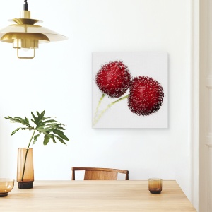 Tablou canvas - Rosu, Cirese, Rosu, Bule, Apa, Fizzy, 60 x 60 cm - Img 4