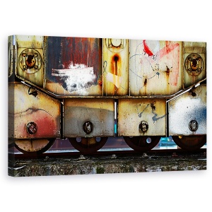 Tablou canvas - Roti, Tren, Roti, Feroviar, Cale Ferata, Metal, 50 x 80 cm