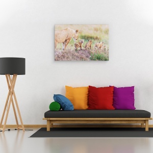 Tablou canvas - Sa Mergem, Mama, Natura, Animal, Salbatic, Leu, 60 x 90 cm - Img 2