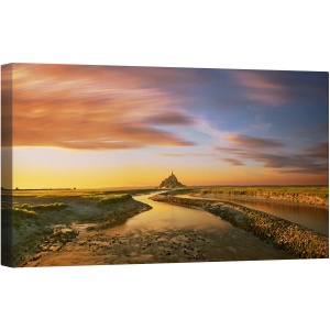 Tablou canvas - Saint-Michel, Franta, Brittany, Castel, Nori, Rau, Peisaj, 50 x 100 cm