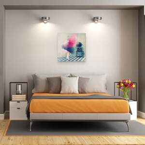 Tablou canvas - Sarituri, Femeie, Miscare, Dame, Carouri, 60 x 60 cm - Img 3