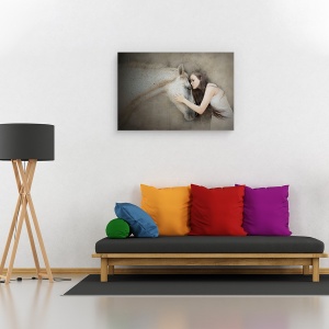 Tablou canvas - Sarut, Model, Femeie, Portret, 40 x 60 cm - Img 2