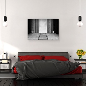 Tablou canvas - Scara Catre Nimic, Arhitectura, Gol, Perete, Fatada, Scari, 40 x 60 cm - Img 3