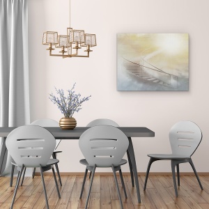 Tablou canvas - Scara Spre Rai, Textura, Soare, Raiul, Nori, 60 x 75 cm - Img 4