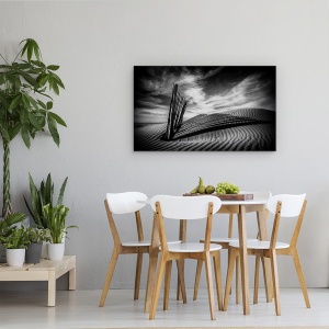 Tablou canvas - Scartelat, Plaja, Nisip, Model, Gard, Umbra, 50 x 80 cm - Img 4