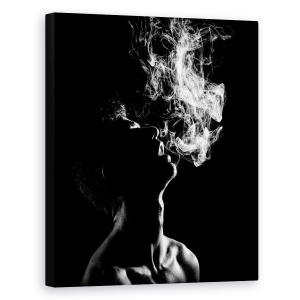 Tablou canvas - Schita, Intuneric, Punct, Punct, Alb-Negru, 60 x 75 cm