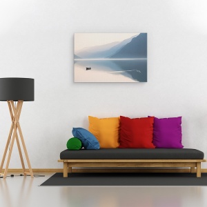 Tablou canvas - Seara Statica, Stare De Spirit, Barca, Pasare, Inca, Veitastrond, 40 x 60 cm - Img 2