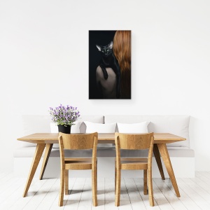 Tablou canvas - Sebastian, Pisica, Pet, Dragut, Portret, Femeie, 50 x 80 cm - Img 4