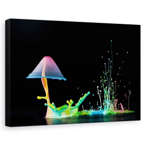 Tablou canvas - Simfonia culorilor, Natura moarta, Abstract, Colorat, Picaturi, 80 x 120 cm