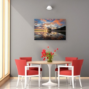 Tablou canvas - Simfonie In Apus, Peisaj Marin, Cer, Apa, 60 x 90 cm - Img 4