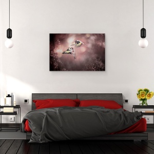 Tablou canvas - Stiglitz, Pasare, Pasari, Suparat, Stiglitz, Gradina, 80 x 120 cm - Img 3
