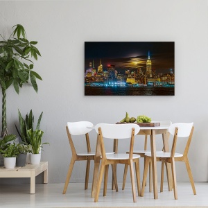 Tablou canvas - Super Luna In New York, Statele Unite Ale Americii, 50 x 80 cm - Img 4