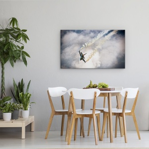 Tablou canvas - Superjet, Luptator, Jet, Aviatie, Actiune, Militar, 50 x 80 cm - Img 4