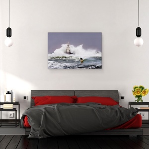 Tablou canvas - Surfer, Actiune, Surfer, Bord, Val, 40 x 60 cm - Img 3