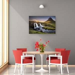 Tablou canvas - Tara De Basm, Peisaj, Kirkjufell, Islanda, Cascada, Apa, 60 x 90 cm - Img 4