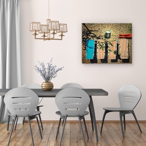 Tablou canvas - Teleporteaza-Ma, Soare, Scaun, Vacanta, Sarbatori, Lampa, 40 x 50 cm - Img 4