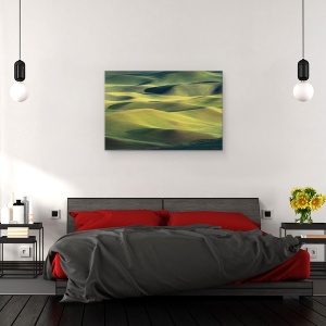 Tablou canvas - Teren De Vis, Palouse, Campuri, Dimineata, Lumina, Peisaj, 40 x 60 cm - Img 3
