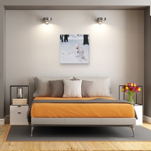 Tablou canvas - Tigru, Portret, Tigru, Zapada, Iarna, Rece, 60 x 60 cm - Img 3