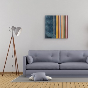 Tablou canvas - Tine Directia, Arhitectura, Curcubeu, Abstract, Linii, Culoare, 60 x 60 cm - Img 2