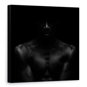 Tablou canvas - Toate Nuantele de Negru, Negru, Barbat, Portret, San Michele Al Tagliamento, Italia, 60 x 60 cm