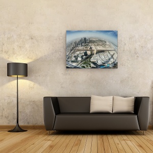 Tablou canvas - Topul Lumii, Peisaj Urban, Orizont, Zgarie-Nori, Dubai, Eau, 60 x 80 cm - Img 2