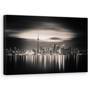Tablou canvas - Toronto, Toronto, Cer, Peisaj Urban, Peisaj Urban, Sepia, 50 x 80 cm