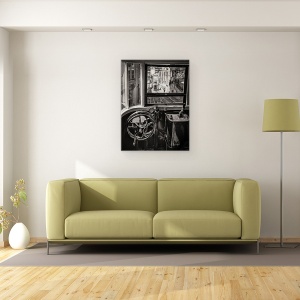 Tablou canvas - Tramvai, Lisabona, Tramvai, Carucior, Portugalia, Alb-Negru, 50 x 70 cm - Img 2