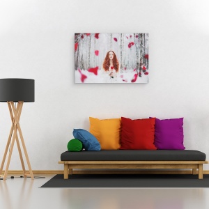 Tablou canvas - Trandafir, Petale, Rosu, 40 x 60 cm - Img 2