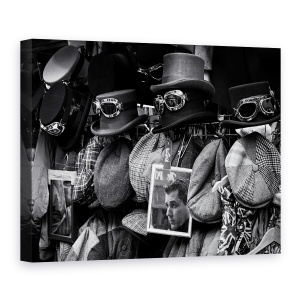 Tablou canvas - Trece Cu Vederea, Steampunk, Palarii, Magazin, Cumparaturi, Ochelari, 50 x 70 cm