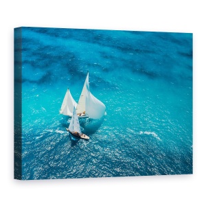 Tablou canvas - Trecere Albastra, Vapor, Barca, Barca Cu Panze, Nave, Navigare, 60 x 80 cm