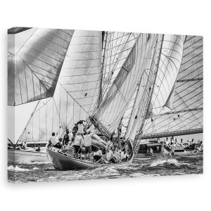 Tablou canvas - Trecerea Razelor Lunii, Antibi, Iaht, Cursa, Raza De Luna, Navigare, 60 x 90 cm