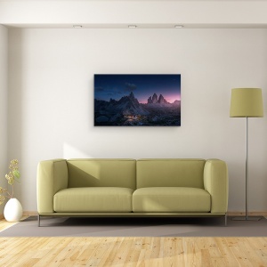 Tablou canvas - Trei Culmi, Dolomiti, Munte, Noapte, Joaca, Varf, Calatorie, 50 x 80 cm - Img 2