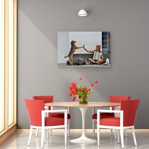 Tablou canvas - Trucuri, Femeie, Strada, Caine, Bate Palma, 40 x 60 cm - Img 4