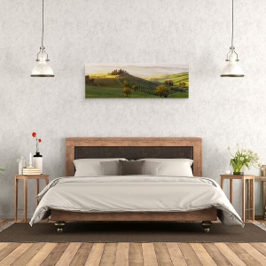 Tablou canvas - Tutte Le Strade Portano A Belvedere, Peisaj, Toscana, Italia, Vara, Panorama, 30 x 90 cm - Img 3