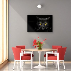 Tablou canvas - Ucigasul de monstri, Animal, Pisica, Galben, 80 x 120 cm - Img 4