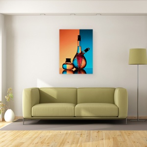 Tablou canvas - Ulei Si Otet, Natura Moarta, Abstract, Sticla, Apa, 60 x 80 cm - Img 2