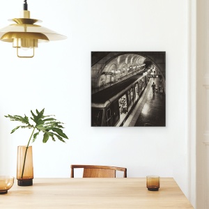 Tablou canvas - Ultimul Metrou, Franta, Paris, Gara, Tren, Metrou, 90 x 90 cm - Img 4